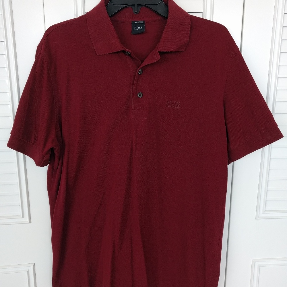 Hugo Boss Men's Maroon Polo Shirt